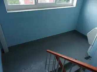 The staircase where the second murder was committed.