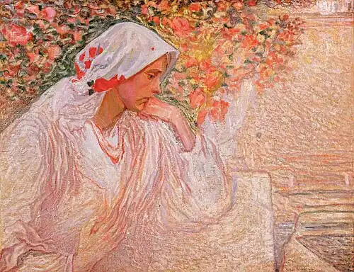 In Thought (portrait of the painter's wife)