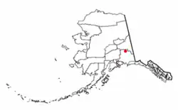 Location of Chistochina, Alaska