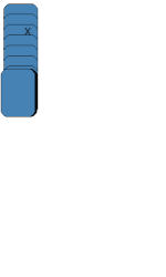 Animation demonstrating how the 21-card trick method excludes incorrect cards each time a pile is selected, leaving the selected card in position 11.