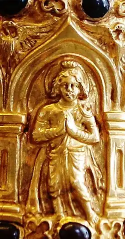 Detail of a Bodhisattva (see halo).[4]