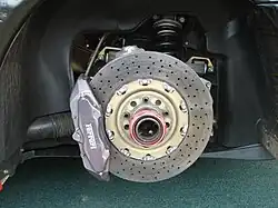 Modern racing style centerlock hub, as used on Ferrari F430 Challenge