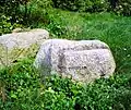 Stones placed on the roof with names of the Irish counties