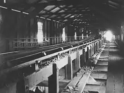 Interior view of ore conveyor (1912)