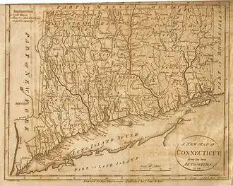 1799 map of Connecticut