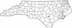 Location of Clinton within North Carolina