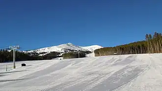 The eastern side of Peaks 7 and 8 as viewed from the bottom of the Independence SuperChair