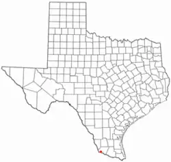 Location of Escobares, Texas
