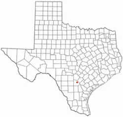 Location of Pleasanton, Texas