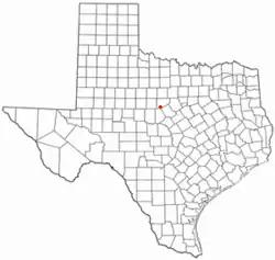 Location of Rising Star, Texas