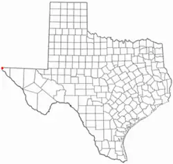 Location of Vinton, Texas