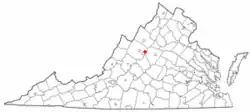 Location of Dooms, Virginia