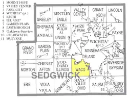 Location within Sedgwick County