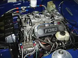 Race Engine of a 1971 Ford Capri RS from Weslake & Co with 320 HP (DIN) at 8.200 rpm with Kugelfischer Injection.